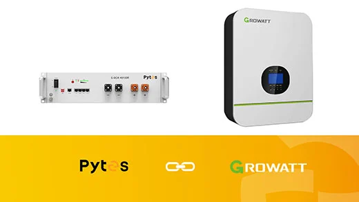 Growatt 인버터가 장착된 48100R 배터리